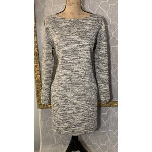 Banana Republic BR Sweater Dress tunic Women’s Pockets Black Sheath SZ XS EUC